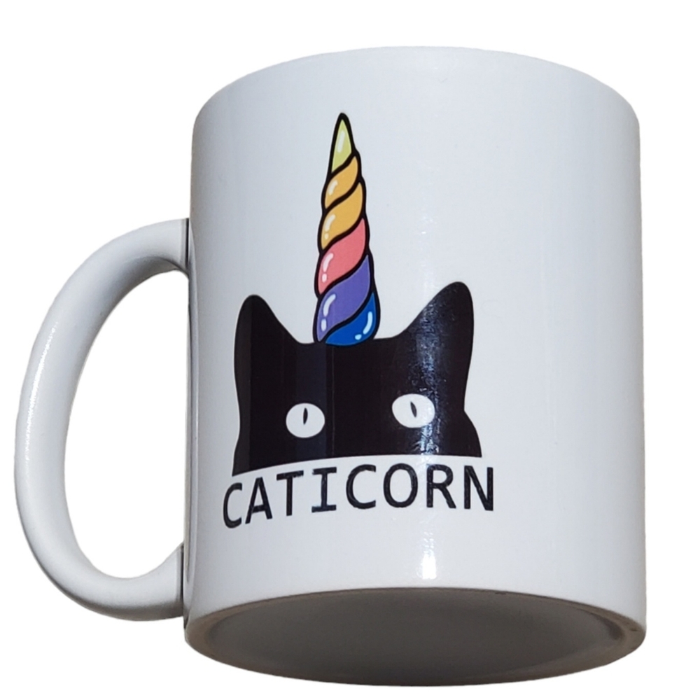 11 oz White Caticorn Mug